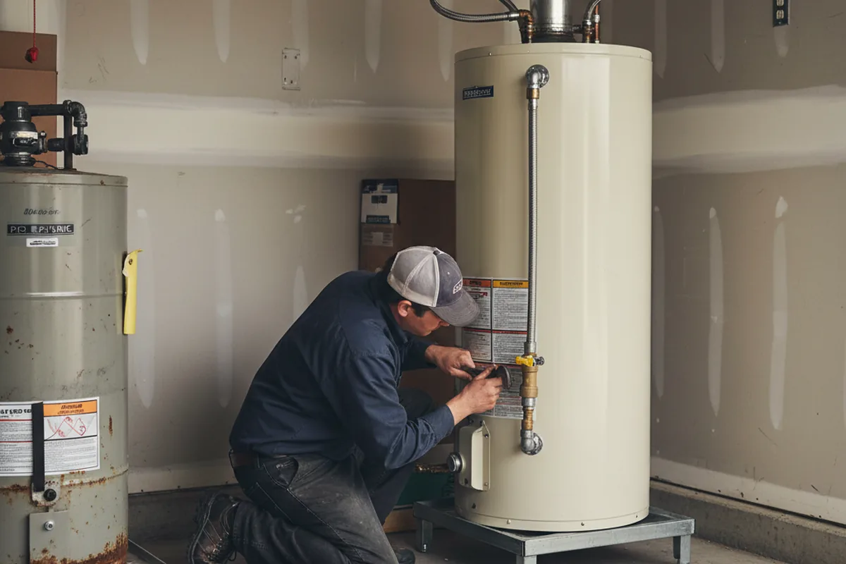 Water heater and shutoff valve replacement in Middlefield