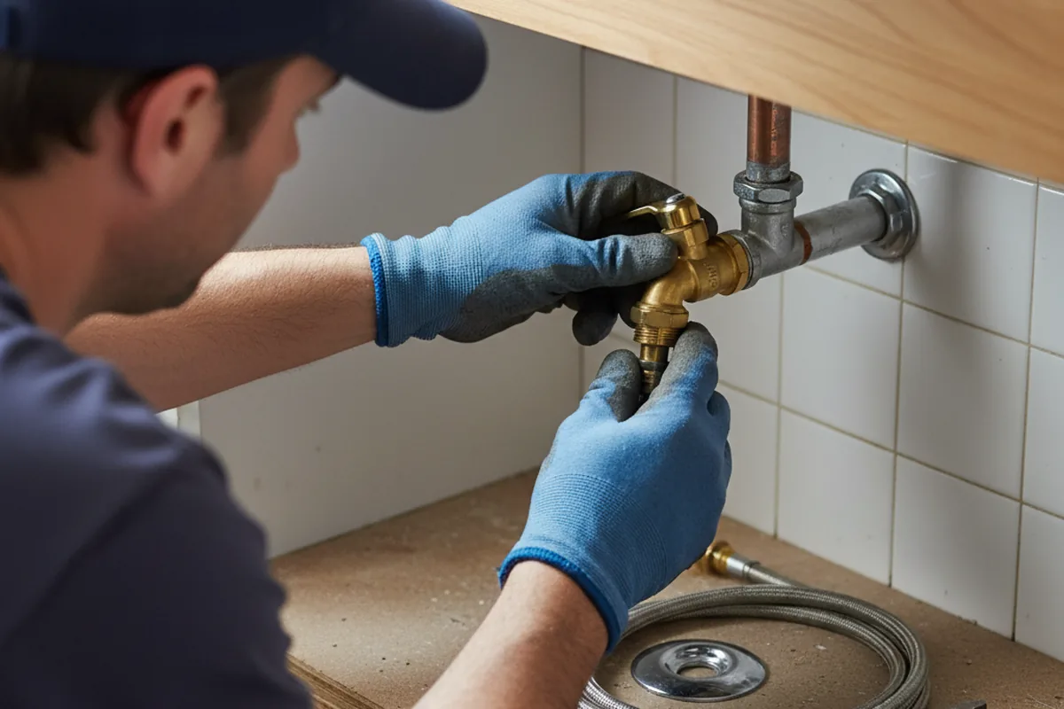 Shutoff valve and fitting work during Emergency Plumbing in Middlefield